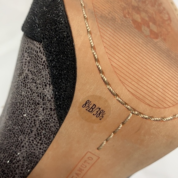 VINCE Camuto Timmons Gray Black Sparkle Open Toe Heel  Size 8.5B - Picture 10 of 10